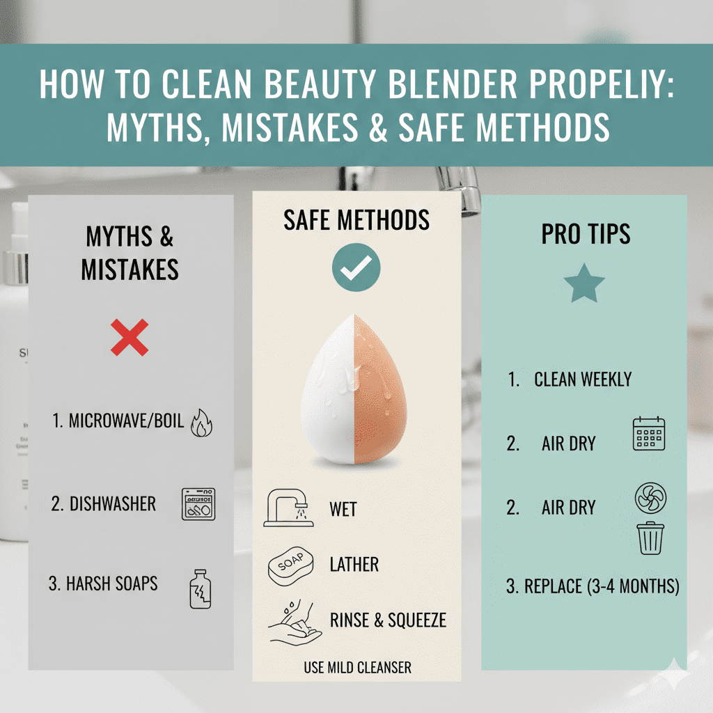 Clean beauty blenders mistakes, myths and safe methods