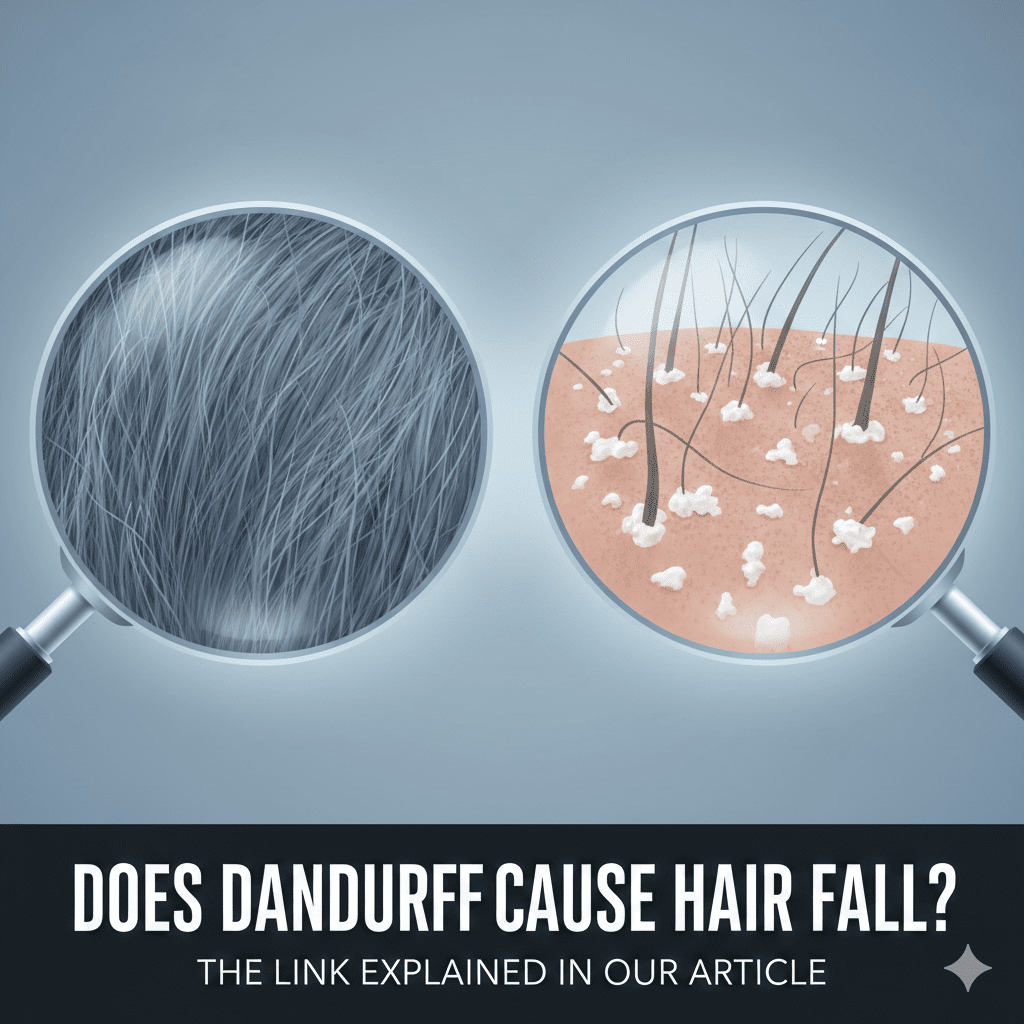 Dandruff cause Hair fall or not